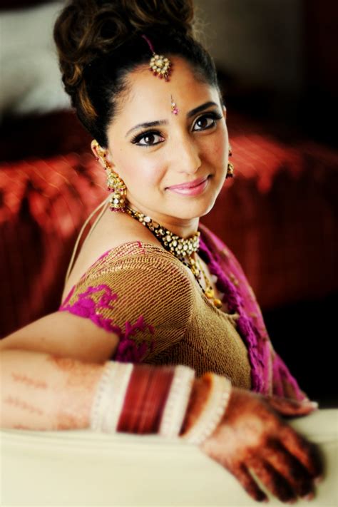 Stunning Theatrical Makeup On Indian Bride Photo Gingersnap Photography Saree Blouse Designs