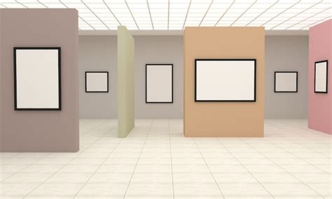 Premium Photo 3d Rendering Of An Art Gallery Exhibition