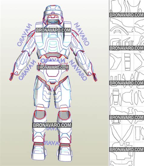 Halo Armor Template Master Chief Armor Pepakura Halo Cosplay