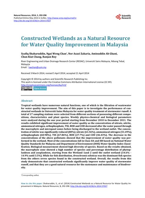 Ten sampling stations were selected and water samples were collected from each station to assess its chemical properties. (PDF) Constructed Wetlands as a Natural Resource for Water ...
