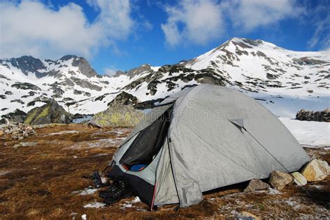 Tent Camping In Mountains Romania Stock Photo Image Of Romania
