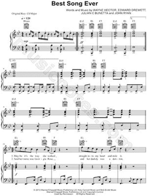 Plus, our new songs made easy section will get you started playing your. guitar song notes one direction | Image of One Direction "Best Song Ever" Sheet Music - Download ...