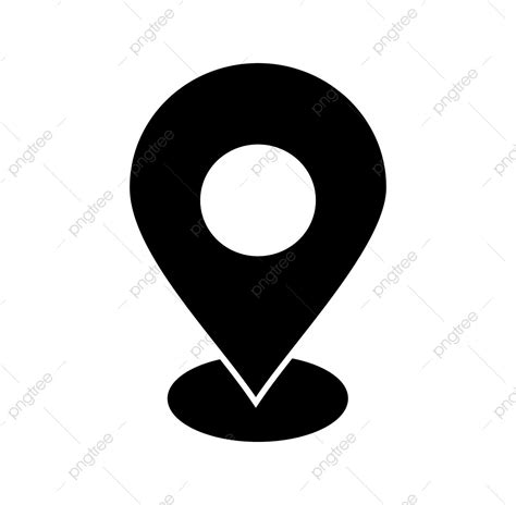 A Black And White Map Pointer Icon