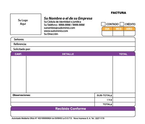 impresion de facturas en costa rica | Impresion Total