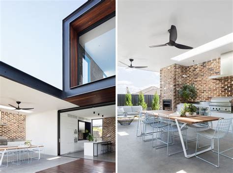 Large Sliding Doors Connect The Kitchen To A Covered Alfresco Dining