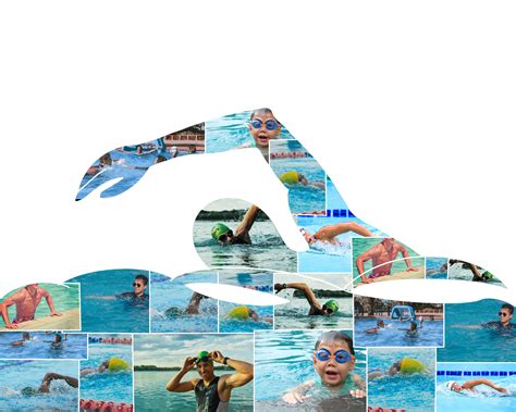 Swimmer Photo Collage Swimming Collage Swimmer T Swimmer Etsy