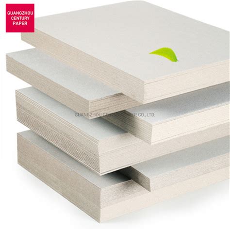 1200gsm 2mm 25mm Thickness Uncoated Cardboard Paper Sheets Grey Board