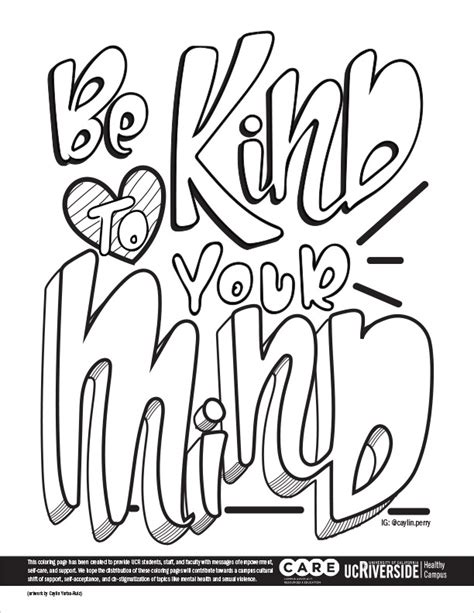 16 Mental Health Awareness Coloring Pages - Printable Coloring Pages