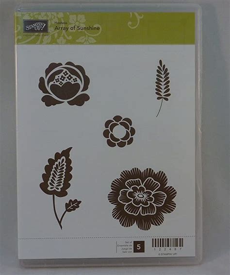 Amazon Com Stampin Up Array Of Sunshine Set Of Decorative Rubber Stamps Retired Arts