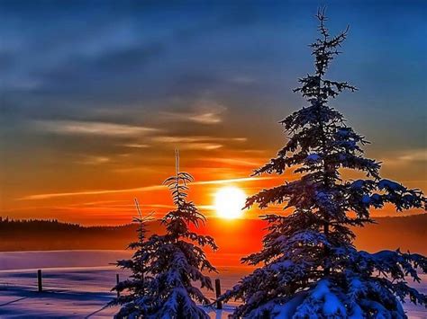 So Peaceful Winter Desktop Free Winter Wallpaper Winter Sunset