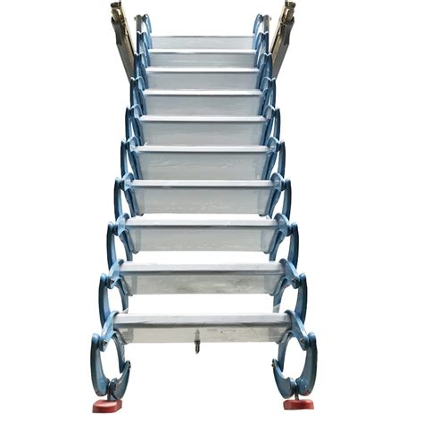 Blackbluewhite Folding Ladder Loft Stair12pcs Pedals Narrow Wall