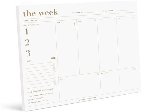 Amazon Com Bliss Collections Weekly Planner Metallic Gold Undated