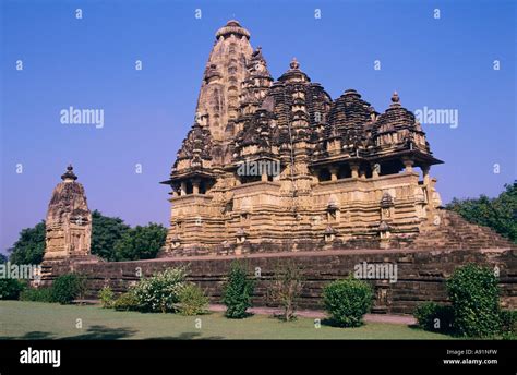 Lakshmana Hindu Temple Khajuraho Madhya Pradesh India Stock Photo