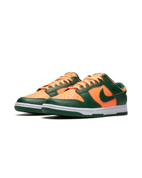 Nike Dunk Low Miami Hurricanes Shoes In Black For Men Lyst Uk