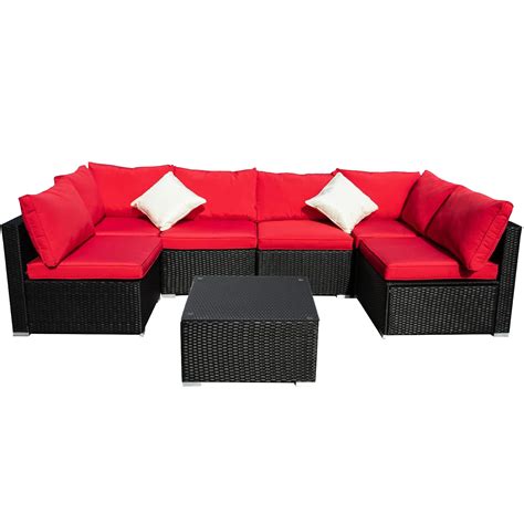 Ainfox Outdoor Patio Furniture 2 12 Pieces Pe Rattan Wicker Sectional