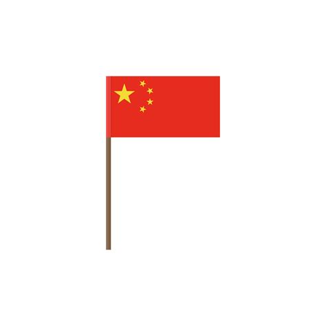 Isolated Flag Of China On White Background 647600 Vector Art At Vecteezy