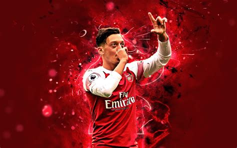 Download Wallpapers Mesut Ozil Goal Arsenal Fc Abstract Art German