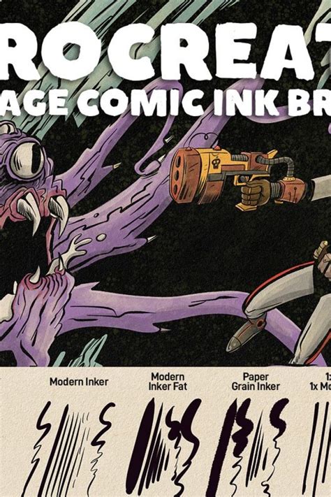 The comics and halftone procreate brushes offer up those brushstrokes that have become so synonymous with comic books. Procreate Vintage Comic Ink Brushes | Vintage comics ...