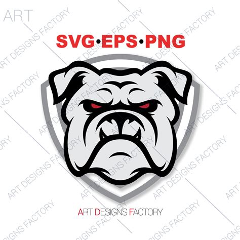 Bulldog Front Face Svgbulldog Cutting Filega Bulldogs Logo Etsy Hong Kong