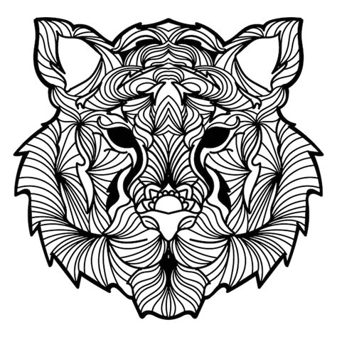 Premium Vector Tiger Mandala Vector Illustration
