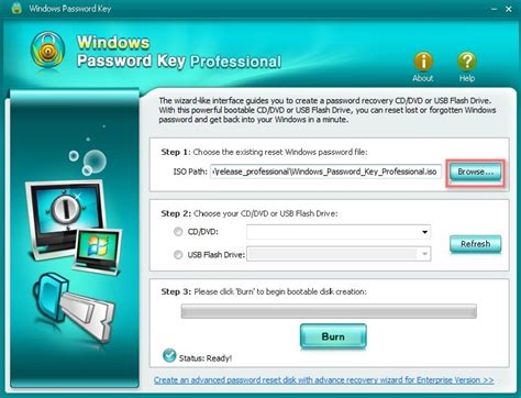 Как восстановить в Windows пароль с Windows Password Key Professional