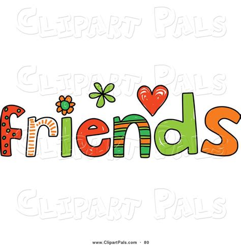 Pal Clipart Of A Colorful Friends Word On White By Prawny 80 Words
