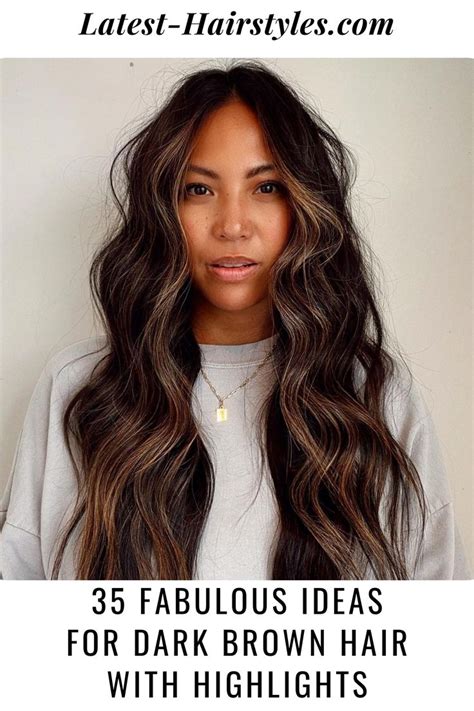 49 Best Ways To Get Dark Brown Hair With Highlights Brown Hair With Highlights Hair