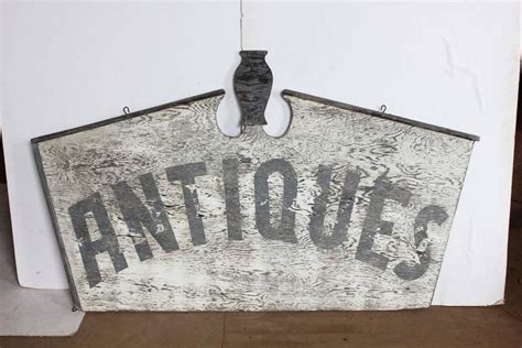Antique Hand Painted Double Sided Wood Sign Antiques At 1stdibs