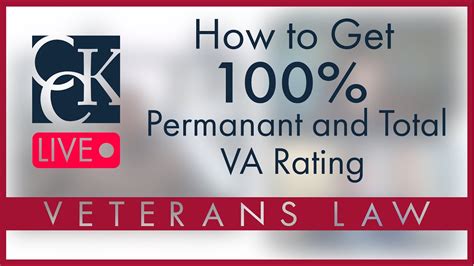 How To Get 100 Permanent And Total Va Rating Youtube
