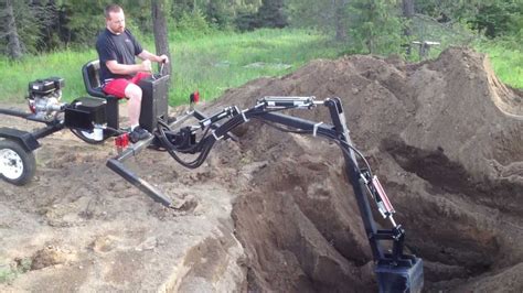 Digging The Pond With The Towable Backhoe Youtube