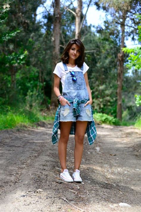 Denim And Plaid Cute Camping Outfits Summer Camp Outfits Summer