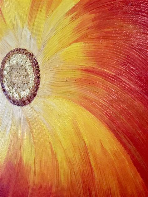 Textured Acrylic Painting On Canvas Blossoms Imagicart