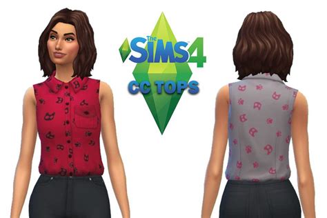 The Sims 4 Cc Tops Maxis Match Maxis Match Sims 4 Sims