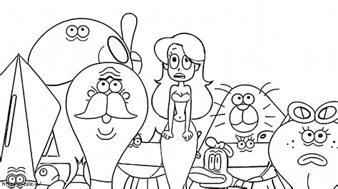Zig And Sharko Characters Coloring Page