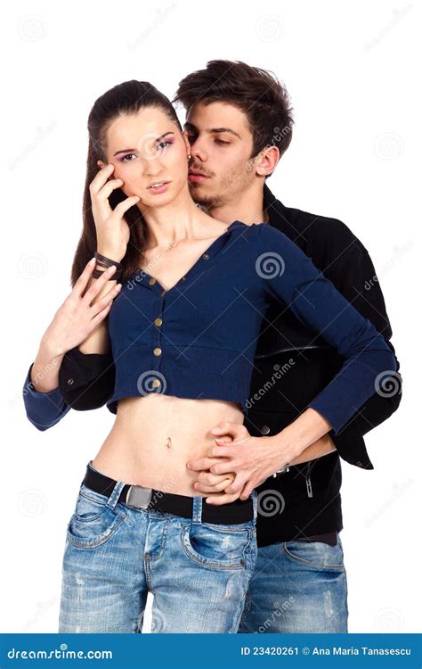 Two Lovers In Foreplay Stock Image Image Of Isolated