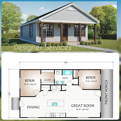 Putnam House Plan 960 Square Feet - Etsy UK
