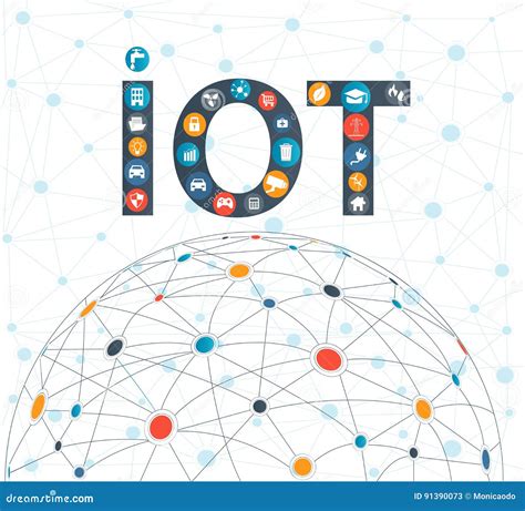 Internet Of Things Concept And Cloud Computing Technology Stock Vector