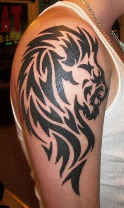 18 Magnificent Tribal Lion Tattoo Only Tribal