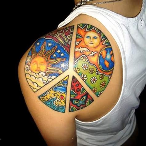 The best peace tattoo designs. 55+ Best Peace Sign Tattoo Designs - Anti-War Movement ...