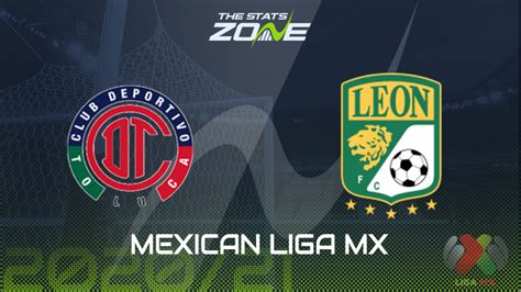 Especially for you, we have prepared a detailed analytical analysis of. 2020-21 Mexican Liga MX - Toluca vs Leon Preview ...