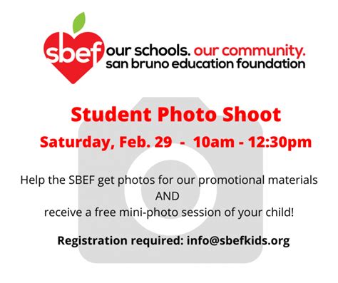 Feb 28 Student Photo Shoot San Bruno Education Foundation