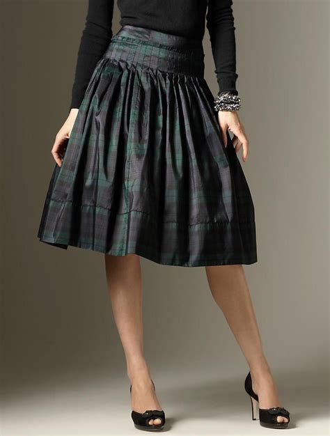 Talbots Plaid Taffeta Skirt Plaid Fashion Taffeta Skirt Clothes