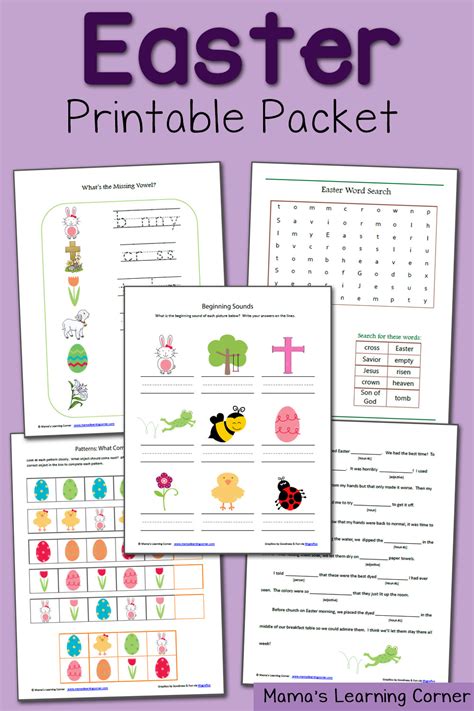 Printable Easter Worksheet Packet - Mamas Learning Corner