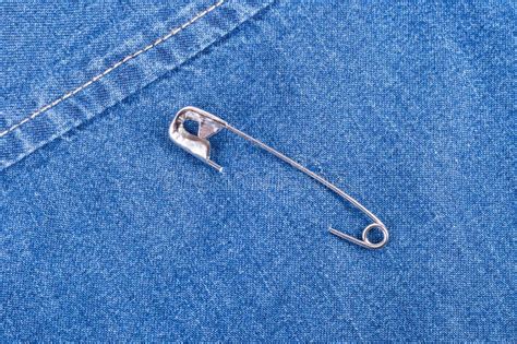 Safety Pin On Clothes Stock Image Image Of Jeans Victims 80500751