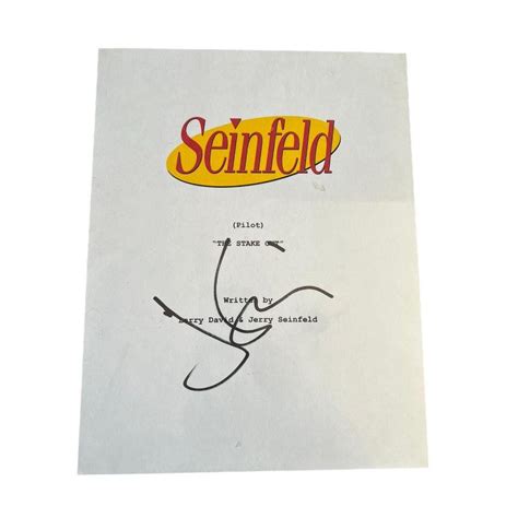 At Auction Jerry Seinfeld Signed Seinfeld Pilot Script Cover Page