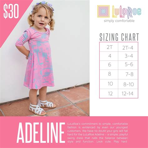 2016 Lularoe Adeline Size Chart Lularoe Kids Dresses Childrens Dress