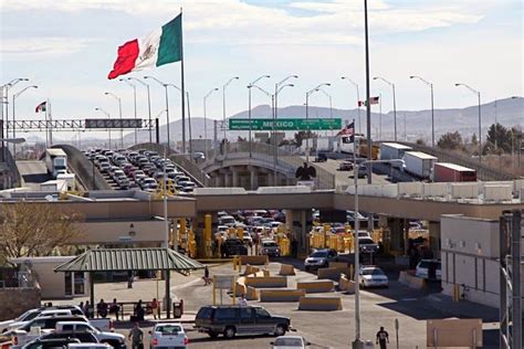 The Texas Mexico Border Crossing At El Paso El Paso Texas El Paso