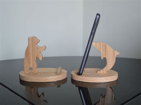 Wooden Phone Holder Wood Phone Stand Cell Phone Stand Cell Phone