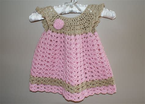 Baby Dress Pinafore Crochet Newborn Dress Infant Baby Girl