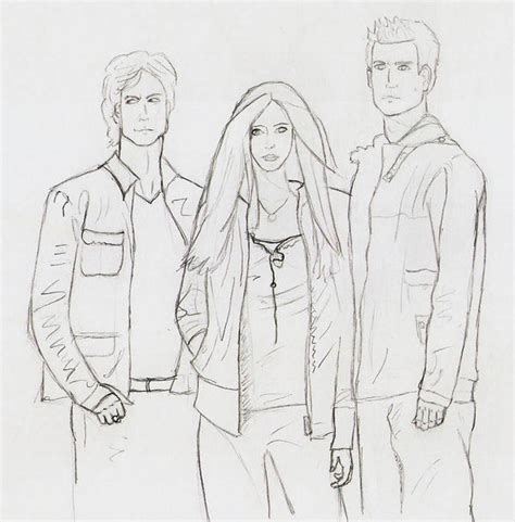 Coloring Vampire Diaries Sketch Sketch Coloring Page